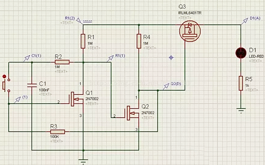 單按鍵開關(guān)機電路